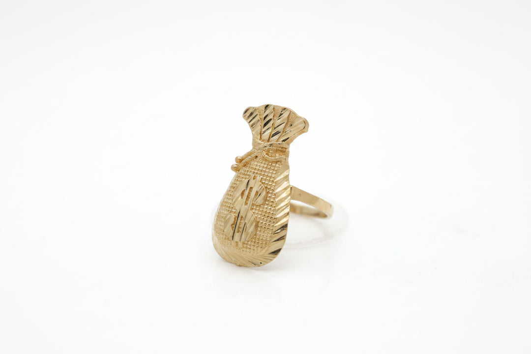 10K  MONEY BAG RING