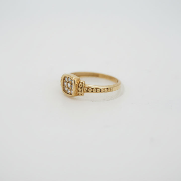 10K  SQUARE CZ WOMENS RING