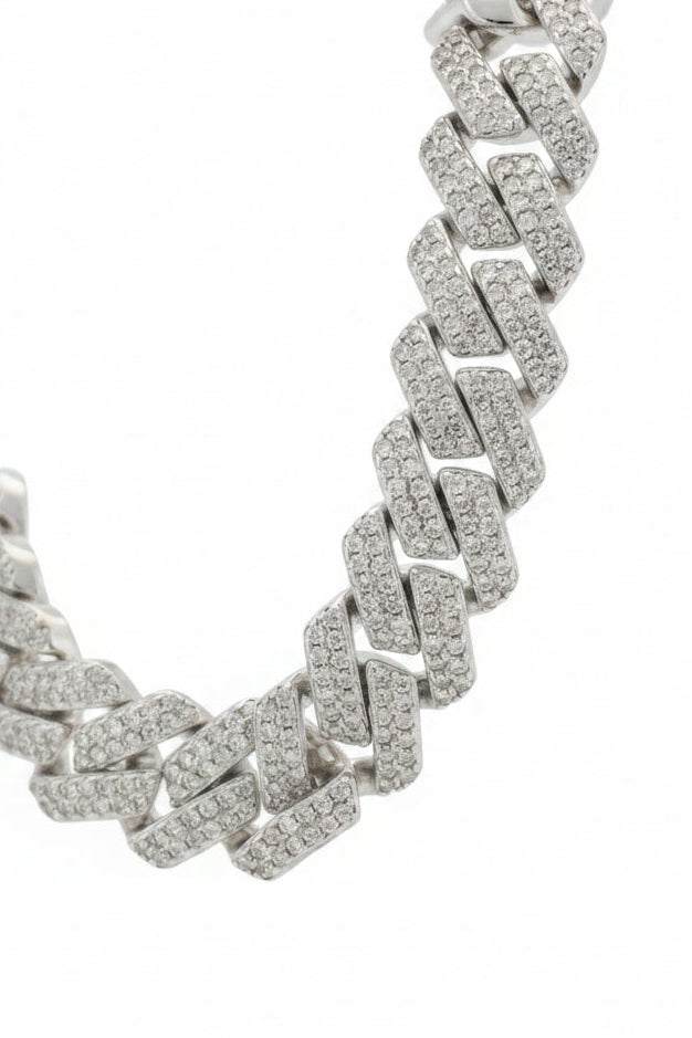 925 SILVER MOISSANITE BRACELET 7 INCHES 8MM
