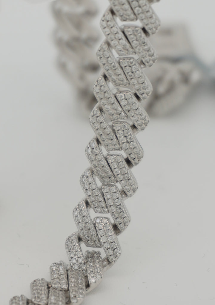 925 SILVER MOISSANITE BRACELET 7 INCHES 8MM
