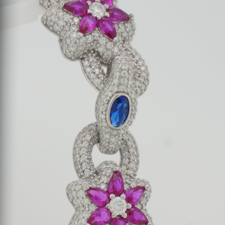 925 SILVER MOISSANITE BRACELET 9.2 INCHES 13.5MM