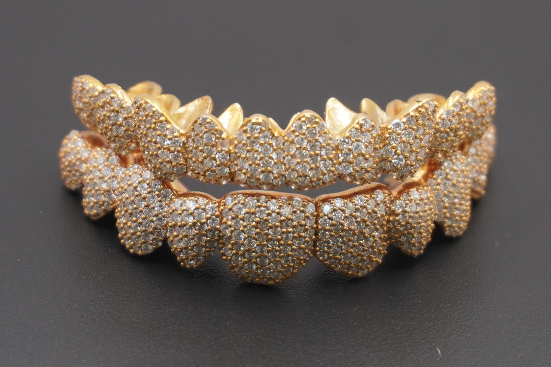 10K GOLD MOISSANITE  VVS GRILLZ