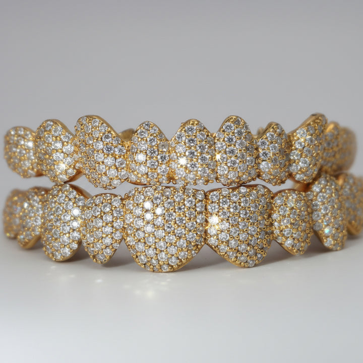 10K GOLD MOISSANITE  VVS GRILLZ