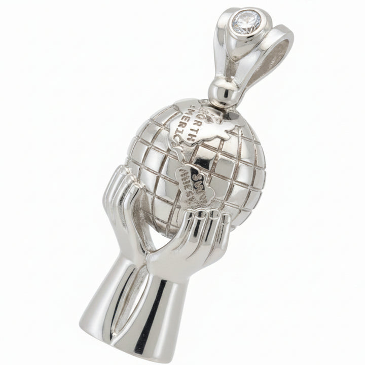 925 STERLING SILVER WORLD IS YOURS PENDANT