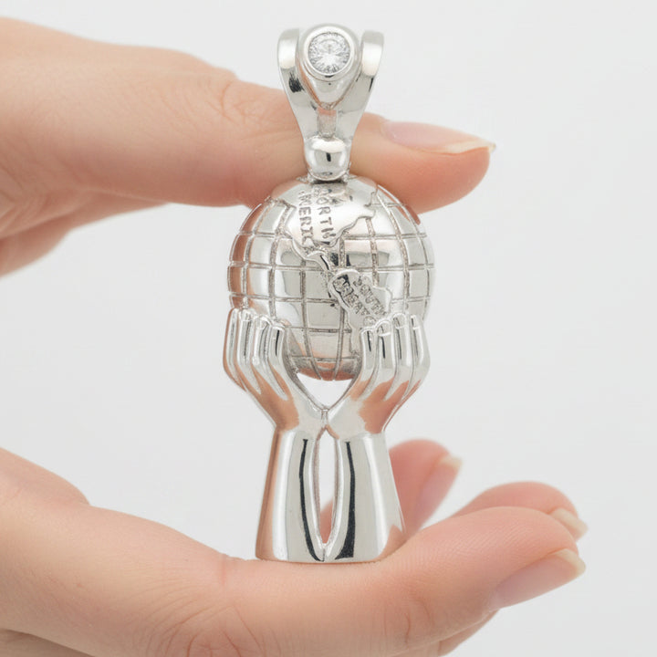 925 STERLING SILVER WORLD IS YOURS PENDANT