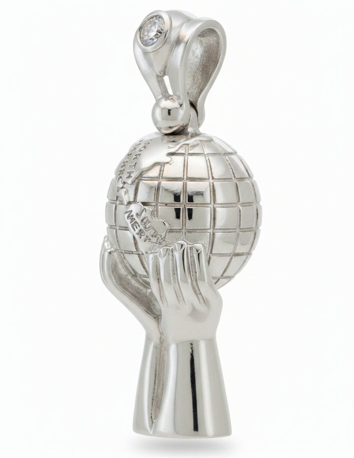 925 STERLING SILVER WORLD IS YOURS PENDANT