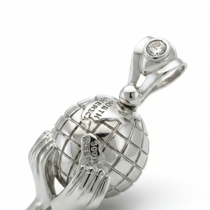 925 STERLING SILVER WORLD IS YOURS PENDANT