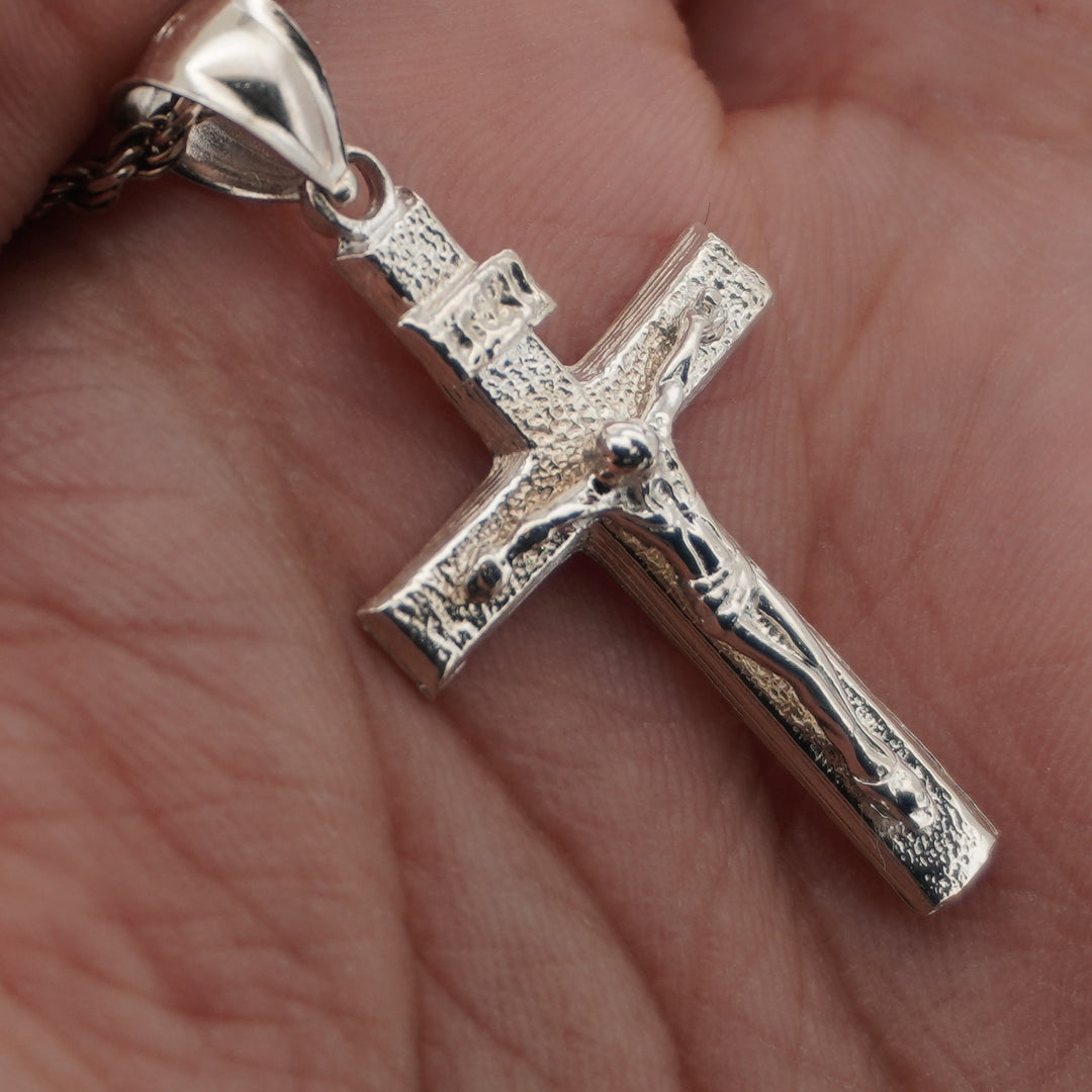 925 SILVER CROSS WITH JESUS PENDANT
