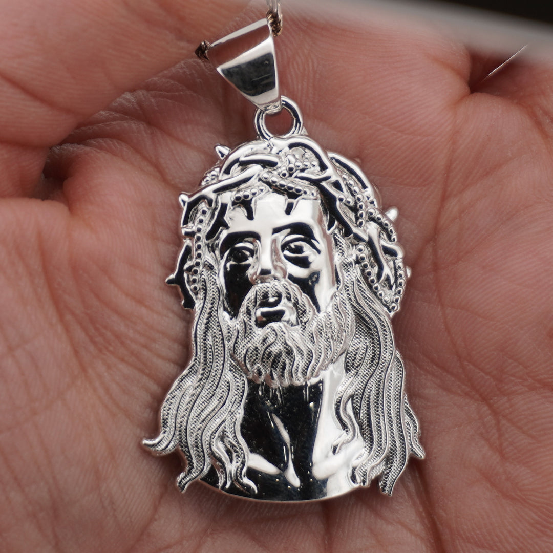 925 SILVER JESUS FACE PENDANT