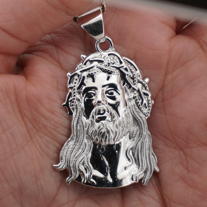 925 SILVER JESUS FACE PENDANT