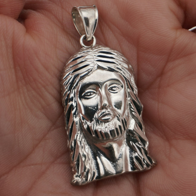925 SILVER JESUS FACE PENDANT