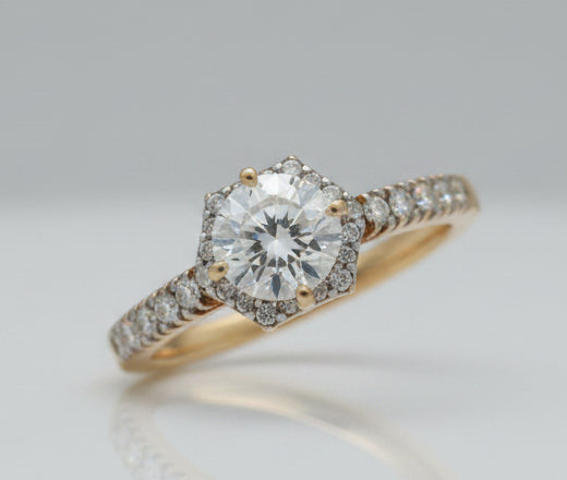 10K YELLOW GOLD WOMEN CZ RING