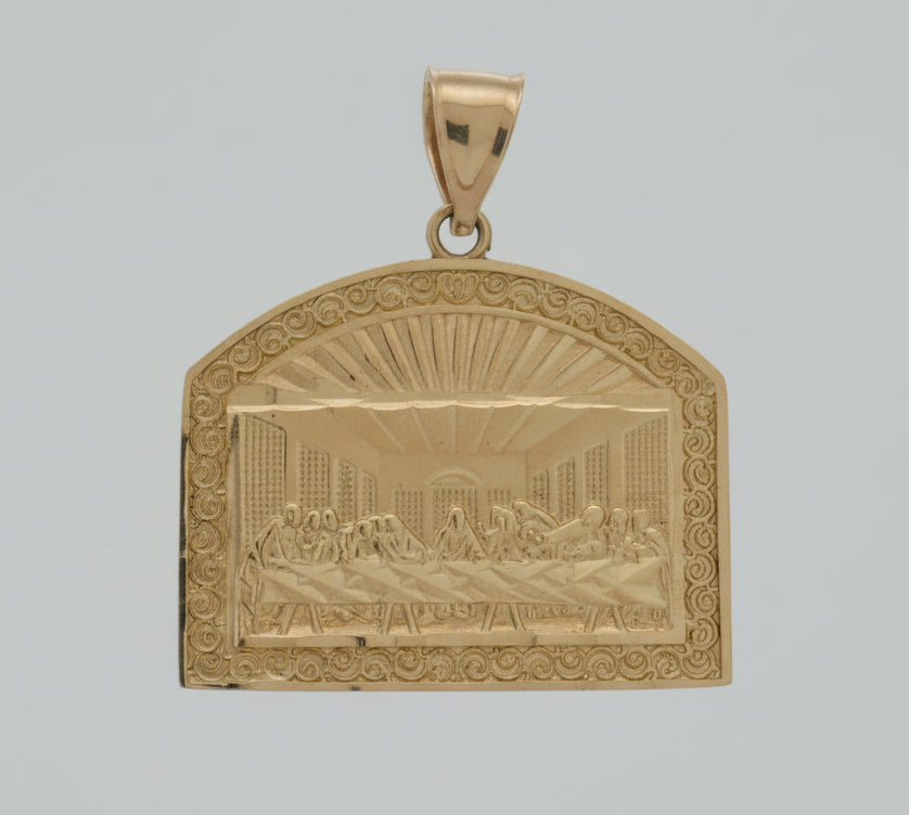 10K YELLOW GOLD LAST SUPPER PENDANT