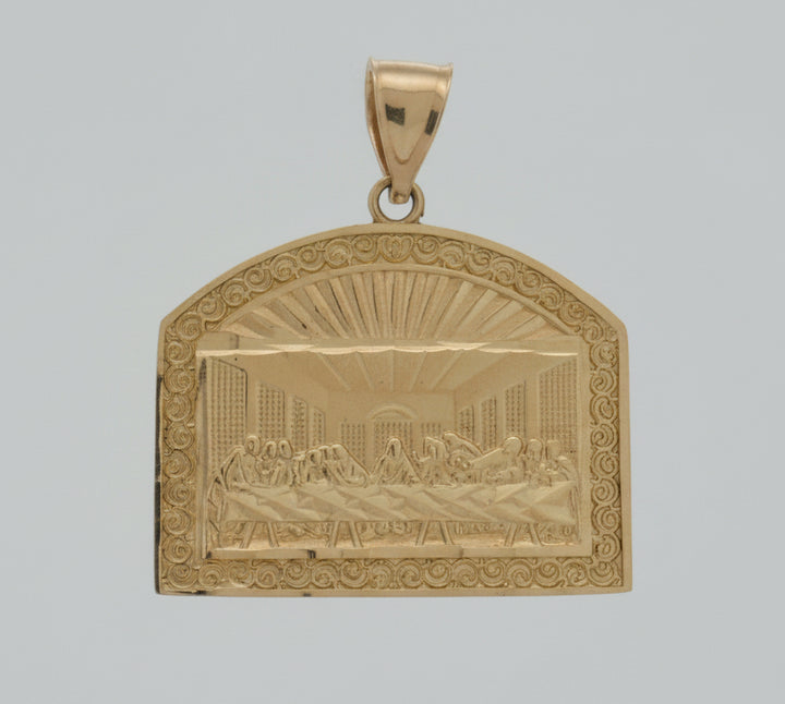 10K YELLOW GOLD LAST SUPPER PENDANT