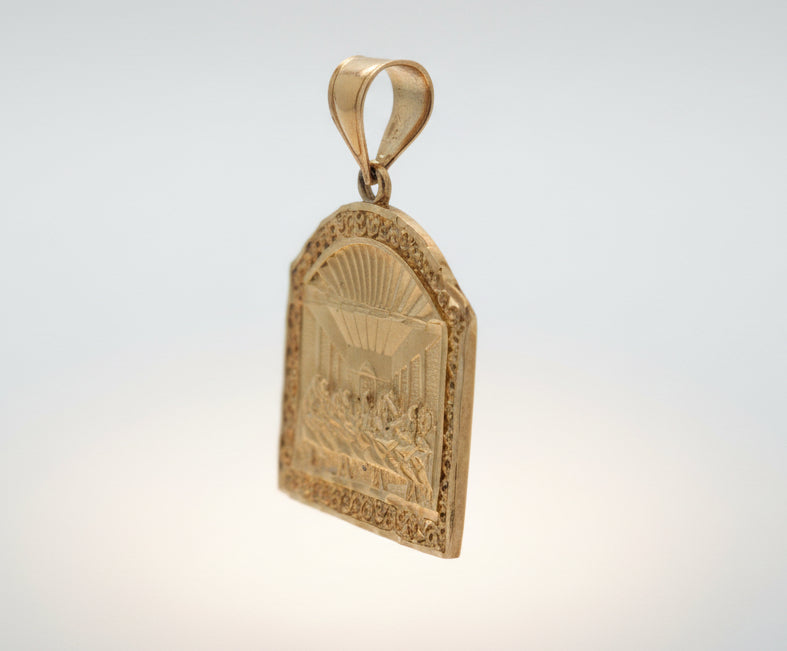 10K YELLOW GOLD LAST SUPPER PENDANT