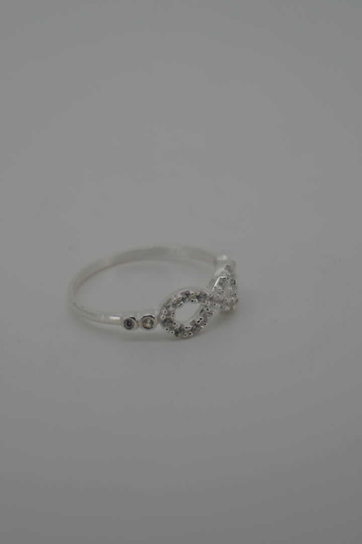 925 SILVER INFINITY CZ RING