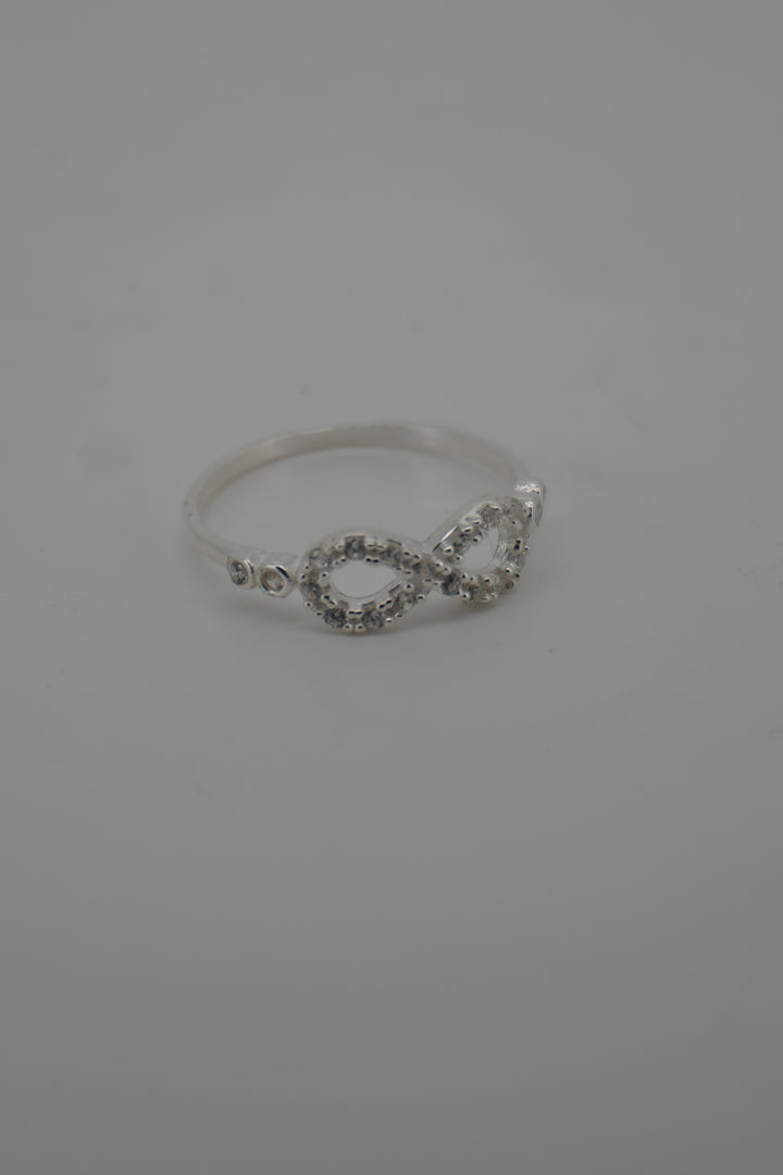 925 SILVER INFINITY CZ RING