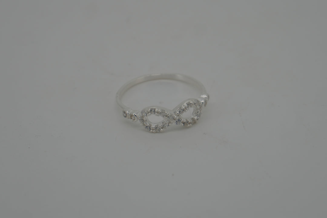 925 SILVER INFINITY CZ RING