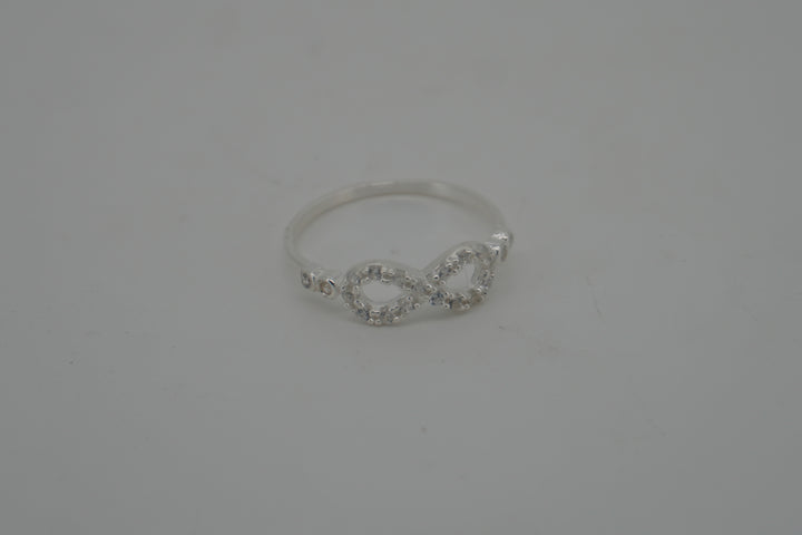 925 SILVER INFINITY CZ RING