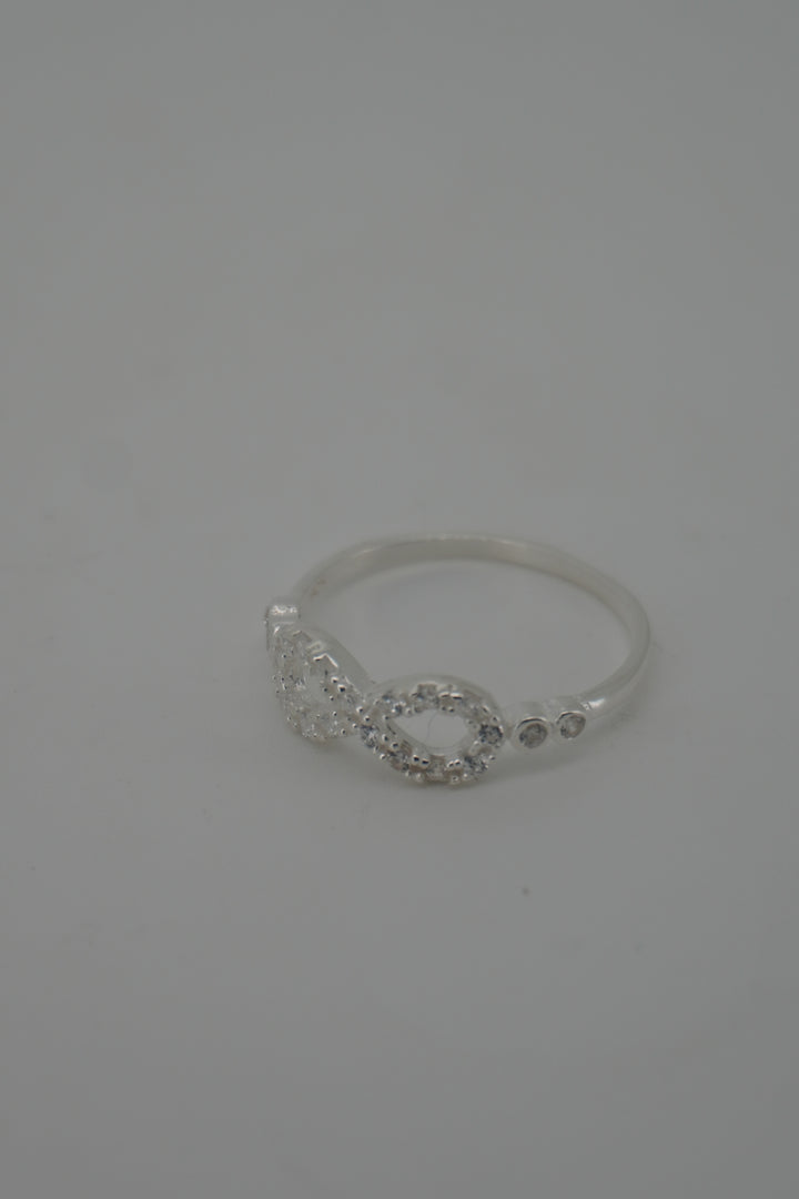 925 SILVER INFINITY CZ RING