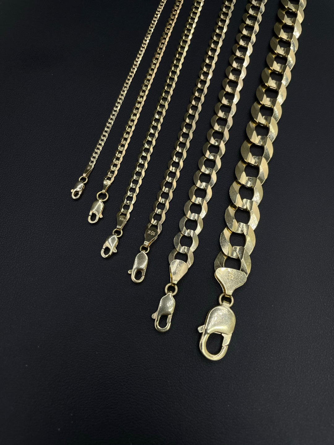 SOLID CURB LINK BRACELETS (CUBAN LINK ) 10K / 14K GOLD BRACELETS