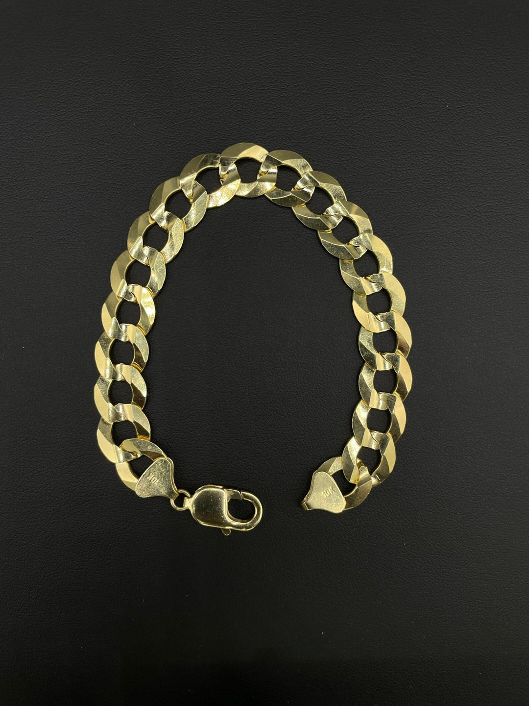 SOLID CURB LINK BRACELETS (CUBAN LINK ) 10K / 14K GOLD BRACELETS