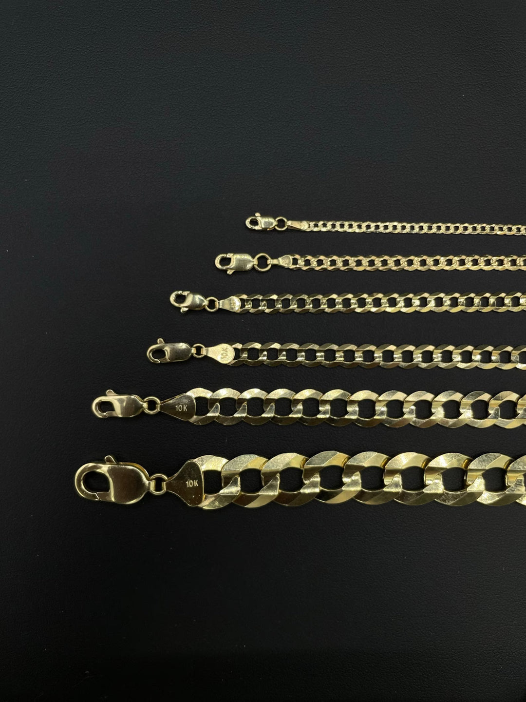 SOLID CURB LINK BRACELETS (CUBAN LINK ) 10K / 14K GOLD BRACELETS