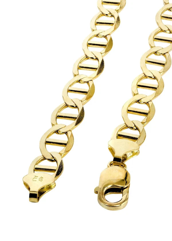 GOLD SOLID MARINER SOLID CHAIN 10K / 14K GOLD