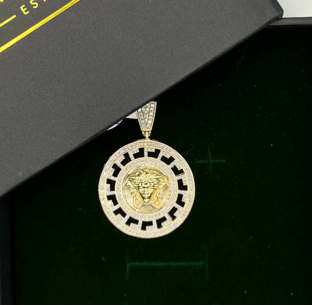 10K GOLD WITH DIAMOND VERSACE PENDANT