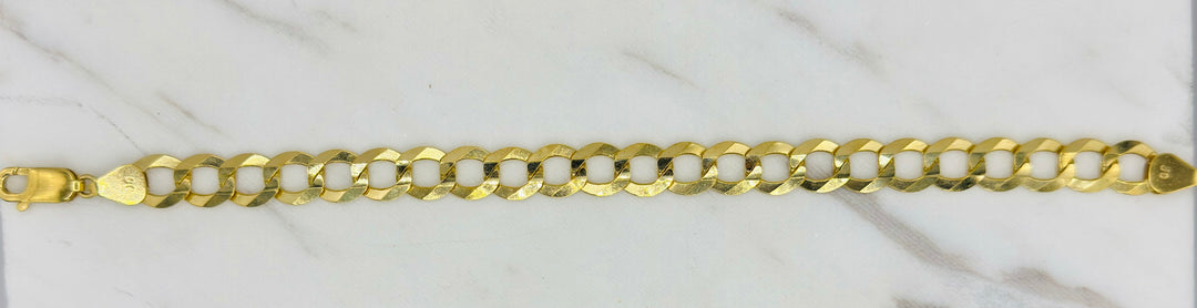 10K YELLOW ILD SOLID CUABN BRACELET