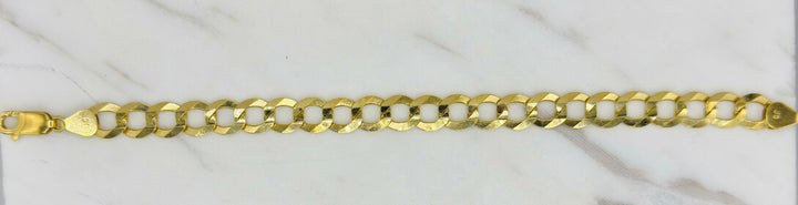 10K YELLOW ILD SOLID CUABN BRACELET