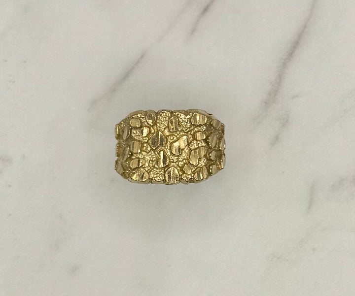 10K NUGGET RING