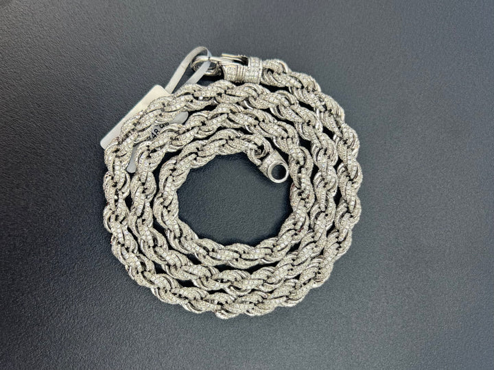 925 SILVER MOISSANITE ROPE NECKLACE