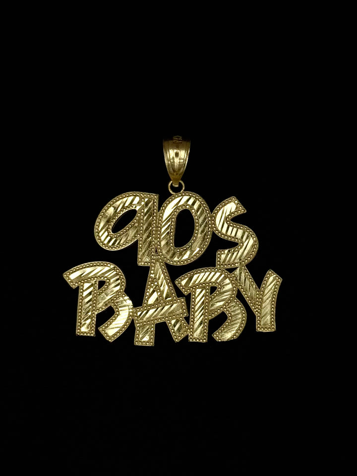 10K GOLD 90’s BABY 3D PENDANT