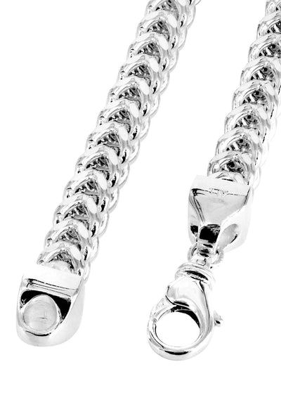 WHITE GOLD SEMI SOLID FRANCO CHAINS 10K / 14K WHITE GOLD