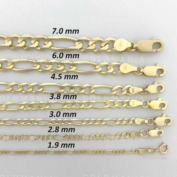 SOLID FIGARO BRACELETS 10K / 14K GOLD