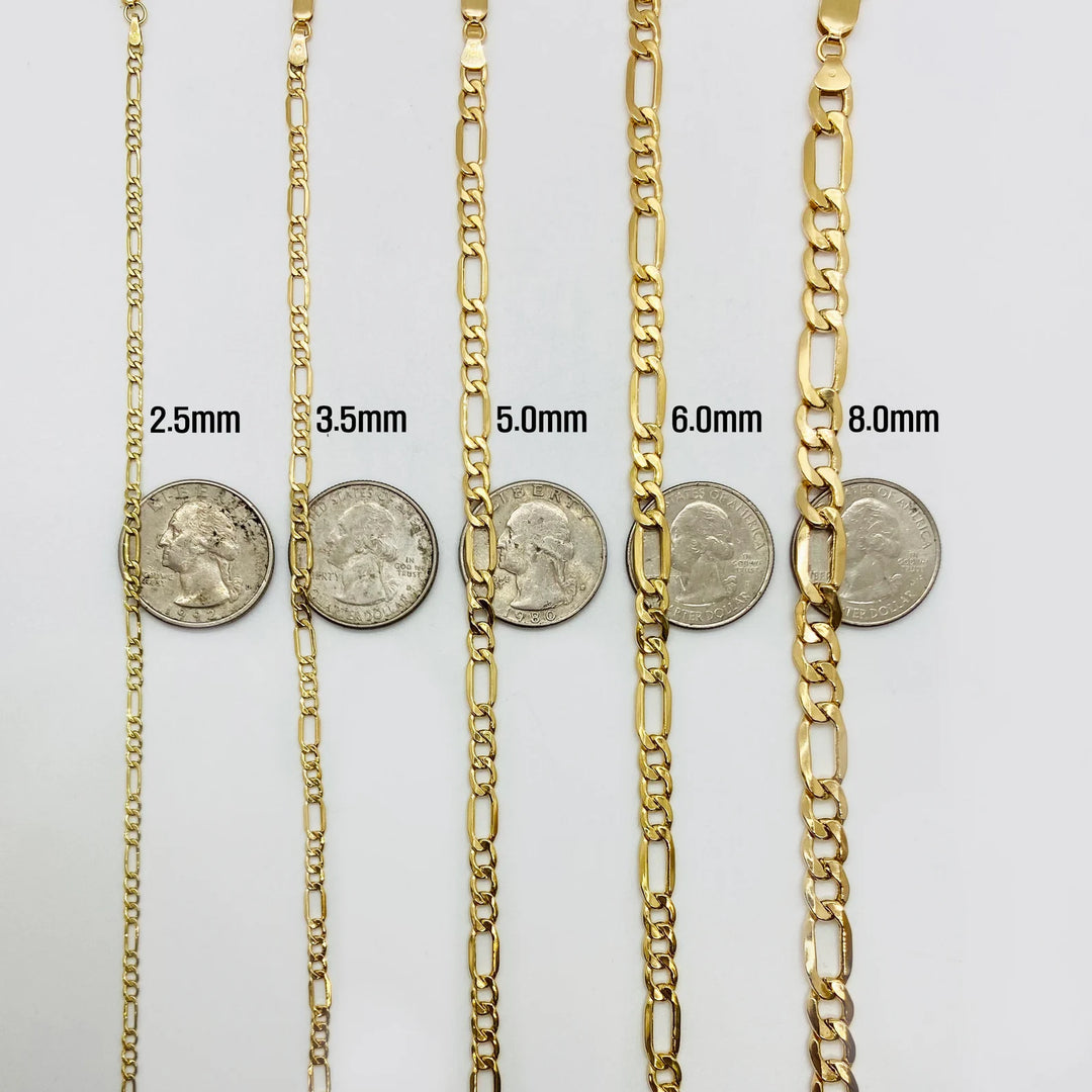 SOLID FIGARO BRACELETS 10K / 14K GOLD