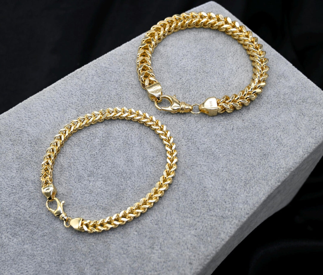 SEMI SOLID FRANCO BRACELETS 10K / 14K Gold