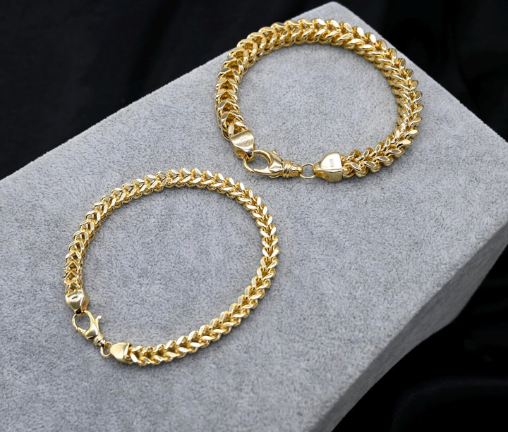SEMI SOLID FRANCO BRACELETS 10K / 14K Gold
