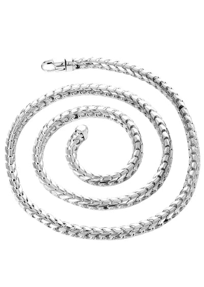 WHITE GOLD SOLID FRANCO CHAINS 10K / 14K WHITE GOLD