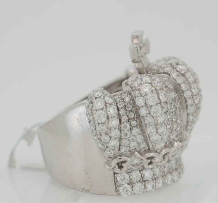 925 SILVER MOISSANITE 4.72CTW CROWN RING