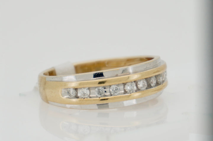 10K W/G 0.24CT DIAMOND MENS RING