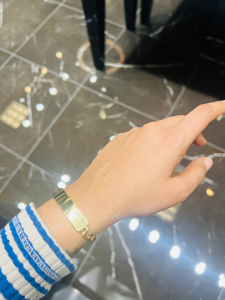 10K Y/G CHINO ID BRACELET