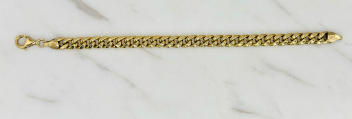 10K YELLOW GOLD MIAMI CUBAN HOLLOW BRACELET