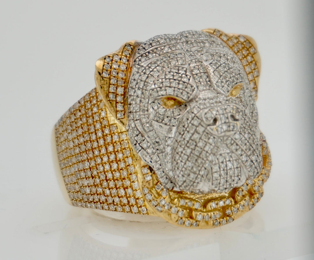 10K Y/G 1.36CT DIAMOND MENS RING