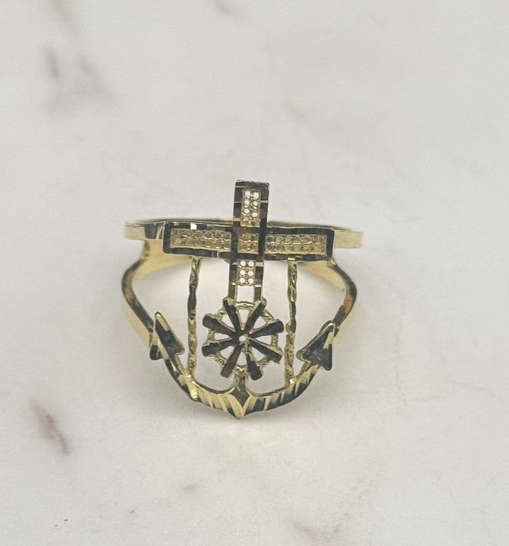 10K GOLD MARINER’S ANCHOR RING