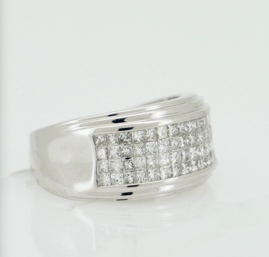 14KT W/G 2.00CTW DIAMOND MENS RING