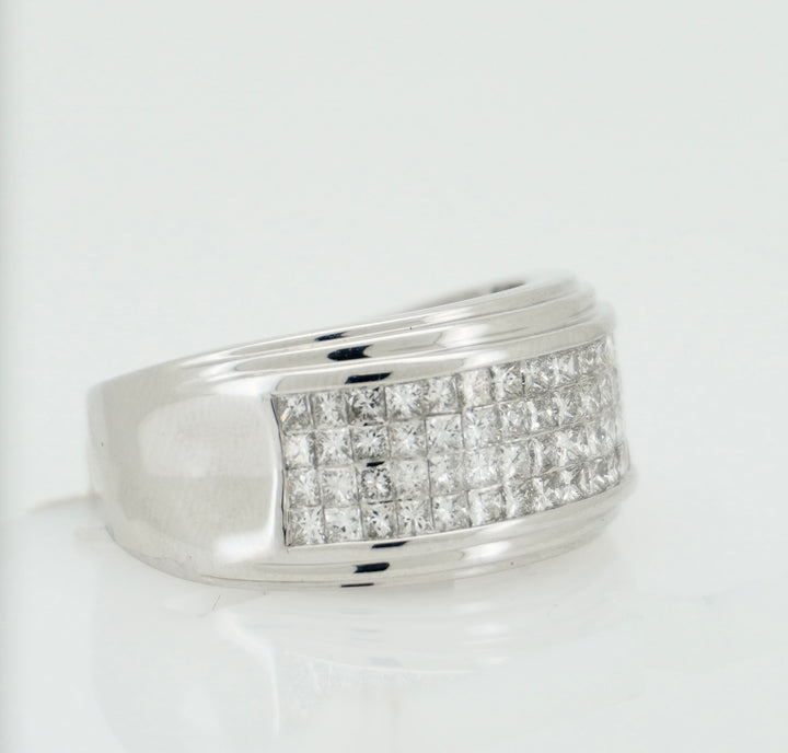 14KT W/G 2.00CTW DIAMOND MENS RING