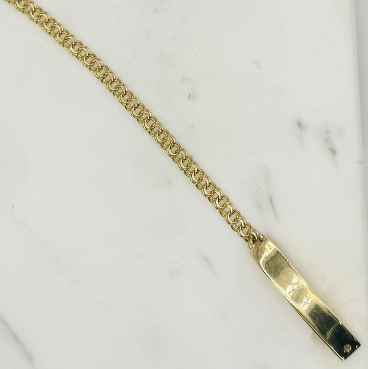 10K Y/G CHINO ID BRACELET
