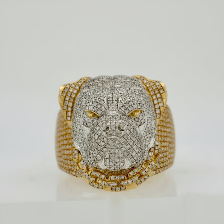 10K Y/G 1.36CT DIAMOND MENS RING